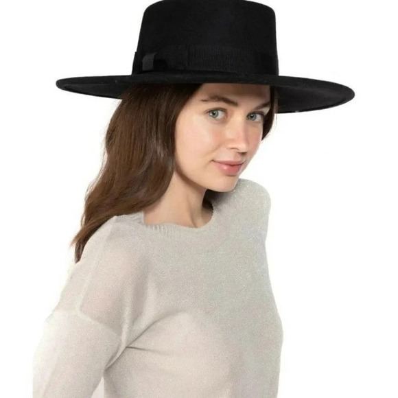 NWT Nine West Wool Felt Telescope Floppy Hat (MSRP $98) - Picture 1 of 4